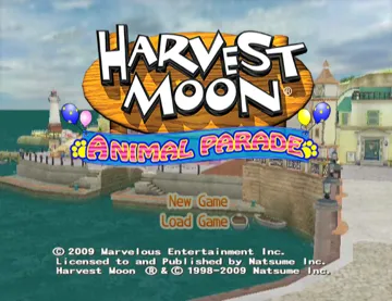 Harvest Moon - Animal Parade screen shot title